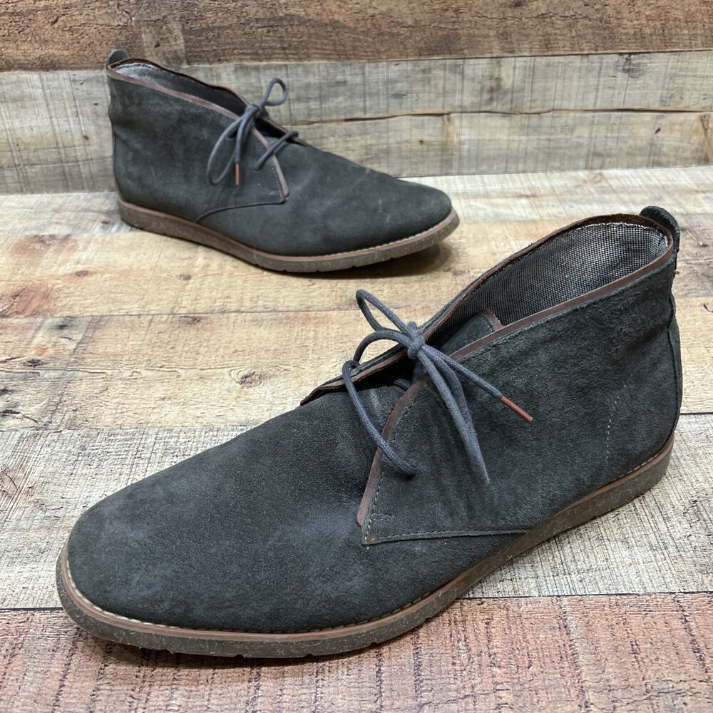 Hush Puppies Mens Gray Suede Chukka Boots Ankle Size 12 NICE!
